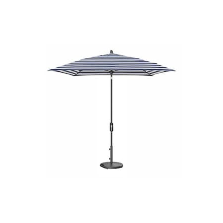 Treasure Garden 7.5 ft Square Patio Umbella, aluminum, fiberglass ribs, outdoor, Kinzie Royal Stripe UM847SQ-09 6733 Kinzie Royal Stripe