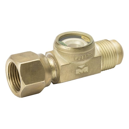 Mueller Industries Sight Glass, 1/2 in, Flare, Brass A 18112