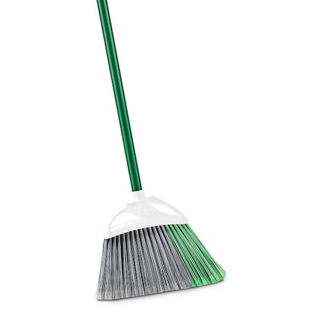 Libman PRECISION ANGLE Series Broom, 11 in Sweep Face, 5 in L Trim, 53 in L, Steel 201