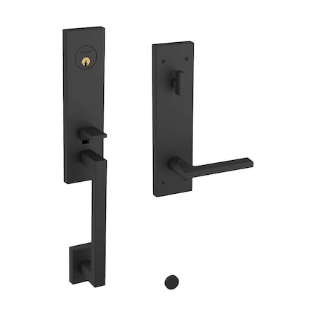 Baldwin Entry Handlesets Satin Black 85391.190.LENT