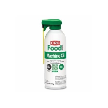 Crc Food Grade Machine Oil, 16 oz Aerosol Can with Perma-Lock 2-Way Integrated Actuator, 11 wt oz, 12PK 125-03081