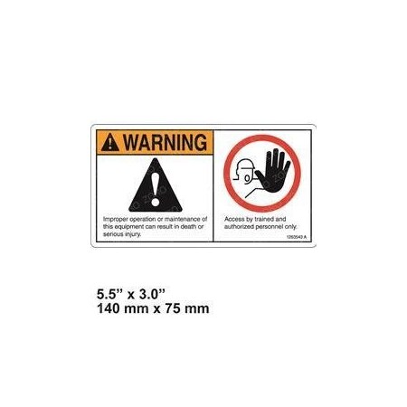 Genie REPLACEMENT DECAL COMPARTMENT ACCESS 1263543GT