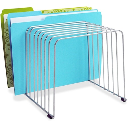 Fellowes File Sorter, Silver, Steel, 9 in W, 11 3/8 in L, 8 in H, 11 Number of Compartments 72012