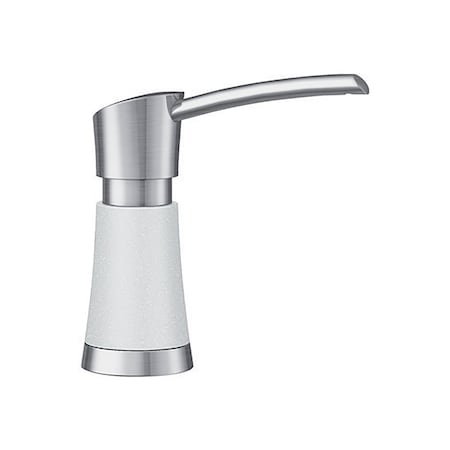 Blanco Artona Soap Dispenser, White/Stainless Dual Finish 442054