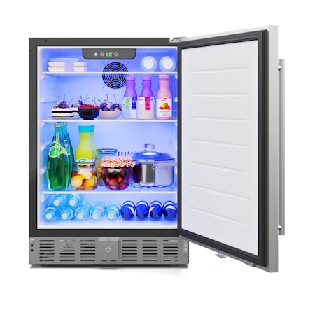 Koolmore 23.4 in. Stainless Steel Solid-Door Built-In Refrigerator and Beverage Cooler, 5 Cu. ft. KM-BIR5C-SS