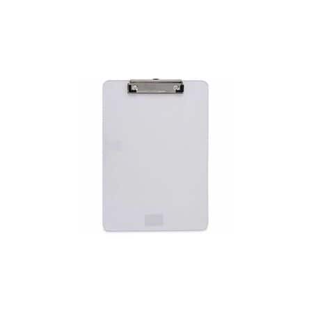 Universal Plastic Clipboard w/Low Profile Clip 1/2" Cap, Holds 8.5 x 11, Clear UNV40310