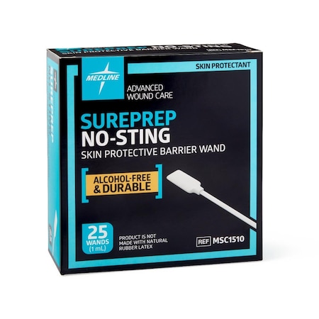 Medline SurePrep No-Sting Skin Protective Barrier, Wand, 1 mL, 125PK MSC1510