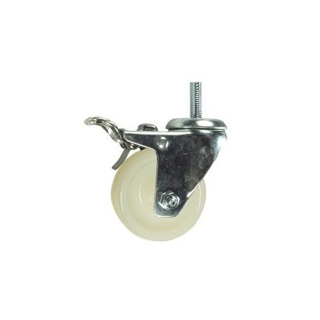 Service Caster 3 Inch Nylon Wheel Swivel 10mm Threaded Stem Caster Total Lock Brake SCC SCC-TSTTL20S314-NYS-M1015