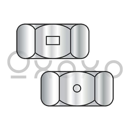 Oxoxo 5/16-18 Two Way Reversible Hex Lock Nut 18 8 Stainless Steel Passivate and Wax, 750PK 490397