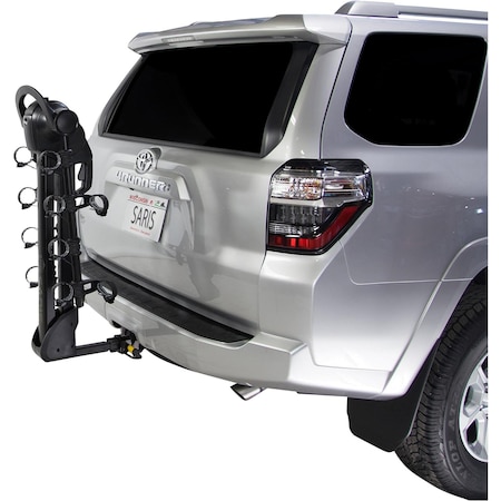 Saris Glide EX Hitch Bike Rack, One-handed Trigger Release Glide Operation 4 Bike Hitch Rack SAR774