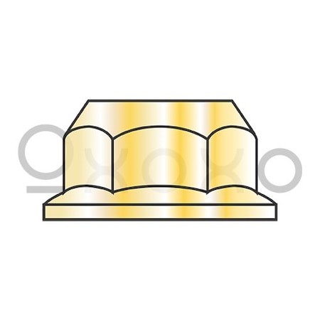 Oxoxo M8-1.25 Din 6923 Metric Class 10 Hex Flange Nut Non Serrated Zinc Yellow, 1500PK 429145