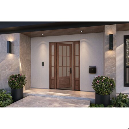 Doornmore G7509, 65.25" x 98" ( 36" Door + 2x12" Side) Left Hand, Mahogany SDL 9 Lite, 3/4 Lite Exterior Door G7509-SW-3696-G7503-SL_1-2_LI