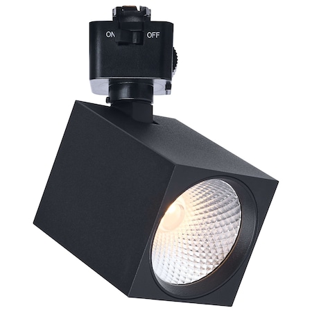 Satco 8 Watt LED Track Head CCT Selectable Dim to Warm J Style 48 Degree Beam Angle 120 Volt Black Square JH5055