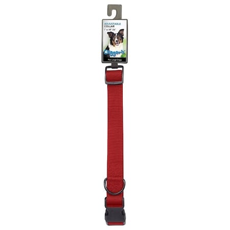Diggers Adjustable Collar, 18 to 26 in L Collar, 1 in W Collar, Red 2958001