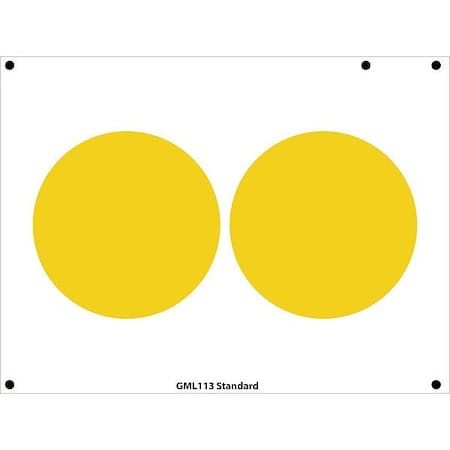 Accuform Gauge Marking Labels, 5" dia., Yellow, PK2 GML113YL