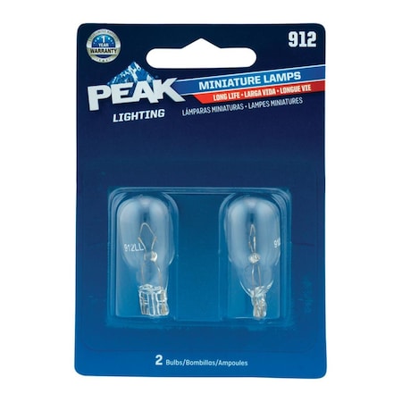 Bookazine Miniature 12.8 V T5 Automotive Bulb, 912, 2PK TI1494645