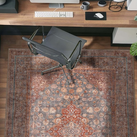 World Rug Gallery Multicolor Boho Rug - Machine Washable, Flat Pile, Easy Maintenance for Busy Homes 4 ft x 6 ft WR171MULTI4X6