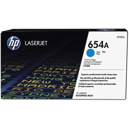 Hp 654A (CF331A) Cyan Original LaserJet Toner Cartridge (15,000 Yield) CF331A