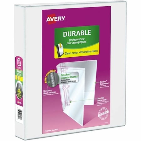 Avery Binder, Durable View, Slant Rings, 1.5", Wht 17022