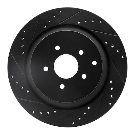 Dynamic Friction Co DFC Brake Rotor - Drilled and Slotted - Black 633-68015L