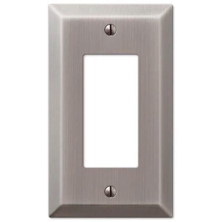 Amerelle Century Series Wallplate, 4-15/16 in L, 2-7/8 in W, 1-Gang, Steel, Antique Nickel 163RAN