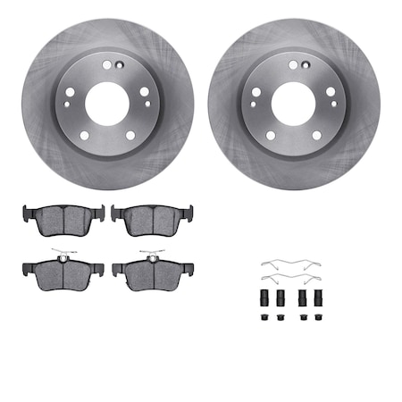 Dynamic Friction Co DFC Brake Rotor with 5000 Brake Pads and Hardware Kit 6512-59453
