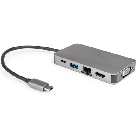 Rocstor USB-C MULTIPORT ADP+PD CHARGING HDMI 4K 30HZ/VGA/USB 3.0/USB-C PD Y10A249-A1