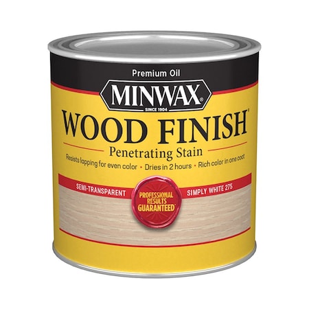 Minwax 1/2 Pt 22765 Simply White Wood Finish Penetrating Oil-Based Wood Stain 331305