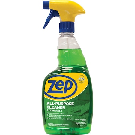 Zep Multipurpose Cleaner, 32 fl oz Bottle, Spray, Green ZUALL32