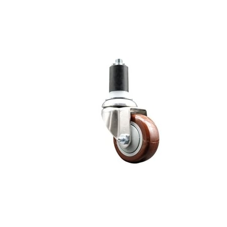 Service Caster 3 Inch 316SS Maroon Polyurethane Wheel Swivel 1-5/8 Inch Expanding Stem Caster SCC-SS316EX20S314-PPUB-MRN-158