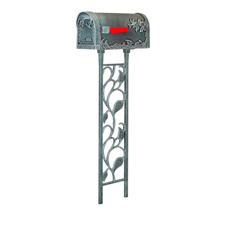 Gan Eden SCB-1005-450-VG Hummingbird Curbside with Floral Mailbox Post, Verde Green GA508477