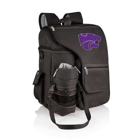 Picnic Time Family Of Brands NCAA Kansas State Wildcats Turismo Backpack Cooler with Water Bottle CarrierBlack 641-00-175-254-0