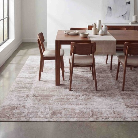 Jonathan Y Arabella Vintage Floral Border Non-Slip Machine-Washable Beige/Cream 3 ft. x 5 ft. Area Rug VOR107D-3