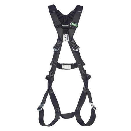 Msa Safety V-FORM Fall Protection Harnesses, XL, 400 lb, Quick-Connect Chest/ Tongue Leg Straps 10252213