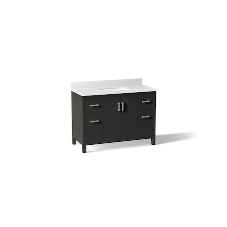 Kohler Kresla 48" bathroom vanity cabinet with sink and quartz top 40640-BD1-BWK