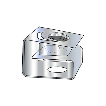 Zoro Select C31758-1032-3B Spring Nut Retainer Zinc, 1000Pk 613683