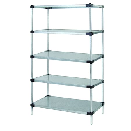 Quantum Storage Systems GALVANIZED 5 SOLID SHELF STARTER KIT 86in WR86-2172SG-5