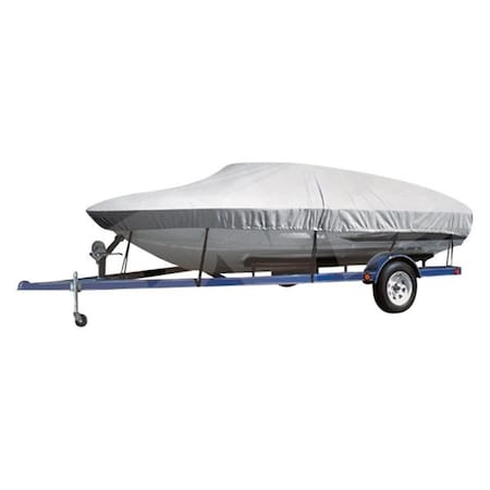 Carver 78009 21-24 ft. x 102 in. 9 Poly-Flex Boat Cover, Grey C4V-78009