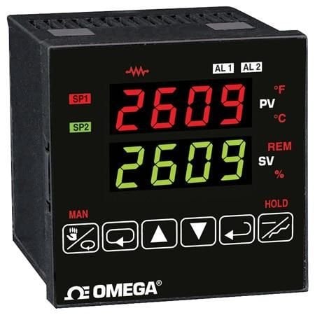 Omega Ramp & Soak Controller, T/C, RTD, mA, mV & 10 V, 1 I/P, Dual Output 2 Relay/DC Pulse, 2 O/P, AC, 10 CN72033