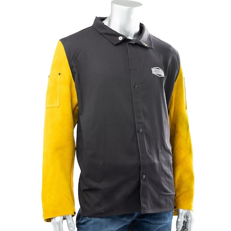 Ironcat Proban FR 7oz. Cotton/Leather Jacket, 10Cal/cm2 8053/S
