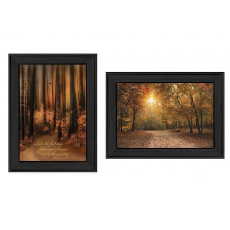Set Of Two Autumn Black Framed Print Wall Art, 2PK