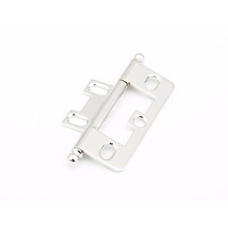 Schaub Ball Tip Non-Mortise Cabinet Hinge Polished Nickel Finish 1100B-PN