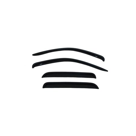 Ventshade Rainguards, Aerodynamic Design, Tape-On, Smoke, Acrylic, Set Of 4 94852