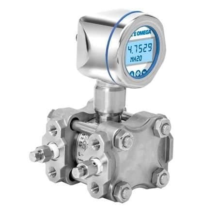 Omega Pressure Transmitter with Display, Wet/Wet, Rangeable, Differential, -25 inH_O to 25 inH_O, 0.075 % PX3005-25WDWBI