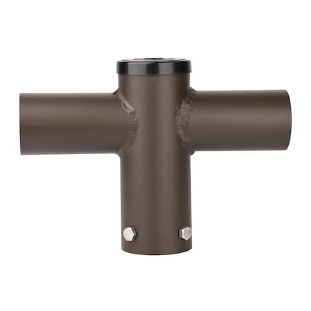 J&H Led 11 in. 180-Degree Twin Spoke Mounting Bracket Tenon Adapter for LED Outdoor Pole Lights JH-1TSB180-54C