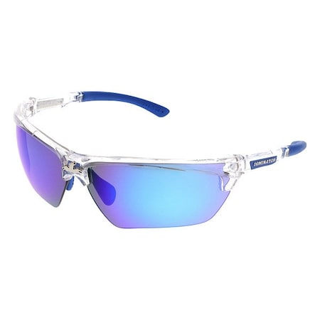 Mcr Safety Dominator (DM3), Safety Glasses, Duramass Hard Coat, Polycarbonate Lens, Clear Frame, Half Frame DM1328B
