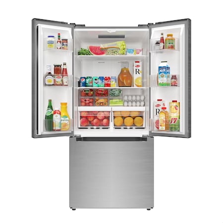 Koolmore 18.5 cu. ft. Stainless-Steel French Door Refrigerator in Silver KM-RERFDSS-18C KM-RERFDSS-18C