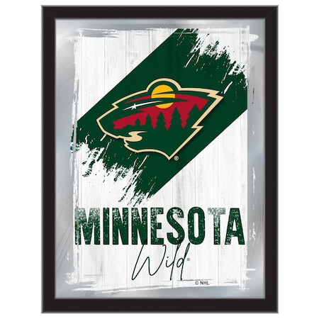 Holland Bar Stool Co Minnesota Wild 17 in.x22 in. Logo Wall Mirror MLogo