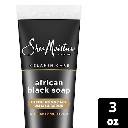 Shea Moisture African Black Soap Clarifying Facial Wash and Scrub, 4 Ounce, 24PK 69549024