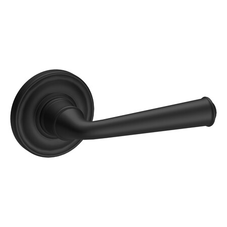 Baldwin Passage Federal Lever and Traditional Round Rose with 6AL Latch and Dual Strike Satin Black Finish PSFEDTRR190